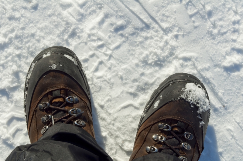 Støvler og snø